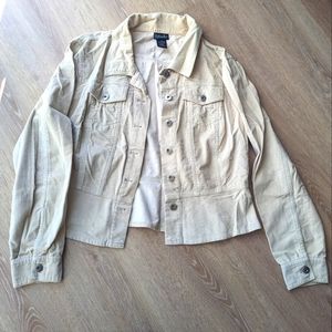 Rafaella Beige Corduroy Jacket with pockets Medium